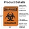 Signmission Biohazard With Symbol OSHA Warning Sign, Aluminum, 18in W x 24in L, 2PK OS-2PACK-WS-A-1824-V-12989 - alternate 7